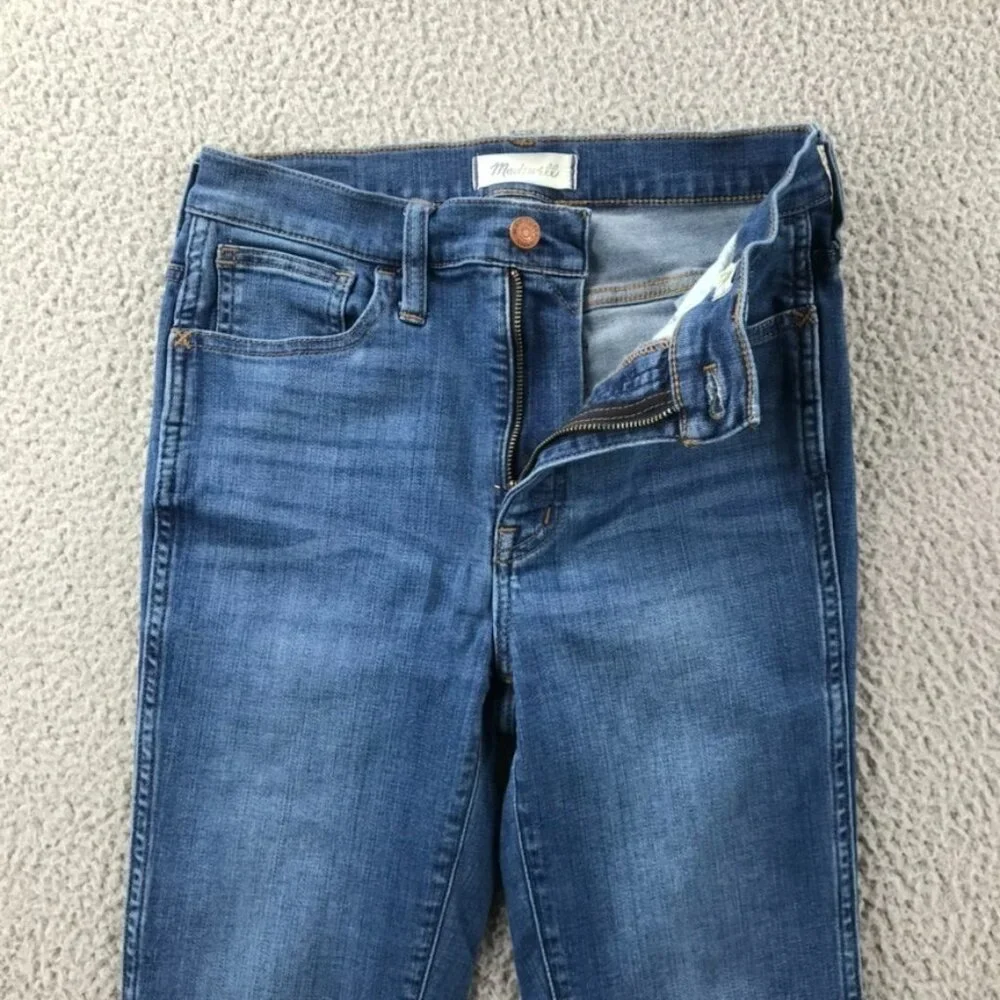 MADEWELL Womens Size 25 Roadtripper Raw Hem High Rise Stretch Skinny Ankle Jeans
